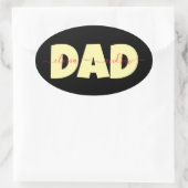 Dad Customized children name Ovaler Aufkleber (Tasche)