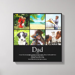 Dad Daddy Father Papa Definition 6 Photo Black Leinwanddruck