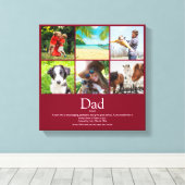 Dad Daddy Father Papa Definition 6 Photo Burgundy Leinwanddruck (Insitu (Holzboden))