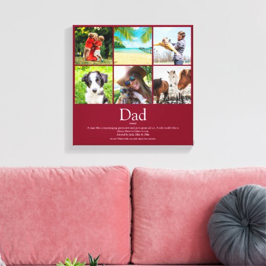 Dad Daddy Father Papa Definition 6 Photo Burgundy Leinwanddruck (Insitu (Wohnzimmer))