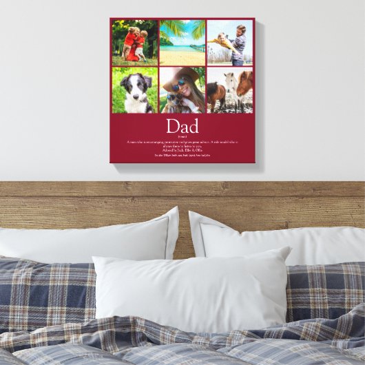 Dad Daddy Father Papa Definition 6 Photo Burgundy Leinwanddruck (Insitu (Schlafzimmer))
