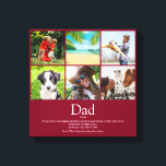 Dad Daddy Father Papa Definition 6 Photo Burgundy Leinwanddruck<br><div class="desc">Personalise the 6 favourite photos and personalized definition for your special dad, daddy or father to create a unique gift for Farther's day, birthdays, Christmas or any day you want to show how much he means to you. A perfect way to show him how amazing he is every day. Designed...</div>