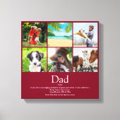 Dad Daddy Father Papa Definition 6 Photo Burgundy Leinwanddruck (Vorderseite)