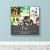 Dad Daddy Father Papa Definition 6 Photo Gray Leinwanddruck (Insitu (Holzboden))