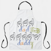 dad, daddy in sign language schürze (Vorderseite)