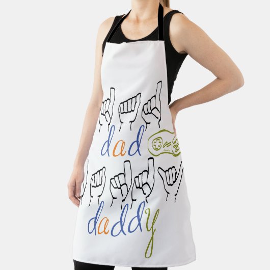 dad, daddy in sign language schürze (InSitu)