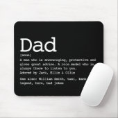 Dad Definition Father's Day Black and White Mousepad (Mit Mouse)