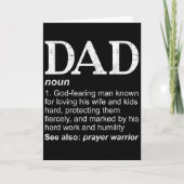 Dad Definition Father's Day Daddy Christian Dad Karte (Vorderseite)