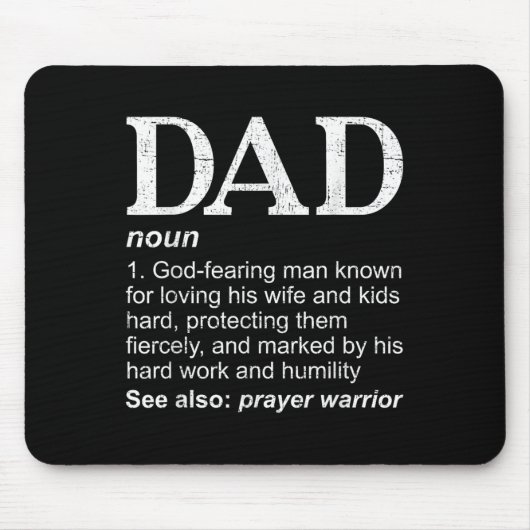 Dad Definition Father's Day Daddy Christian Dad Mousepad (Vorne)
