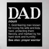 Dad Definition Father's Day Daddy Christian Dad Poster (Vorne)