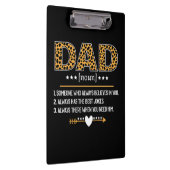Dad Definition Leopard Print Vatertagsgeschenk Klemmbrett (Rechts)