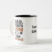 Dad Der Mann Der Mythos Die Legende Tasse (Vorderseite Links)