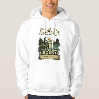 Dad - Die Legende beim Angeln Personalisierte Kapu Hoodie
