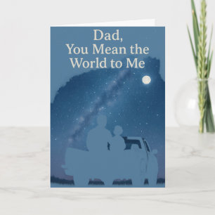 Dad, du bedeutest mir die Welt Sternen-Geburtstag Karte
