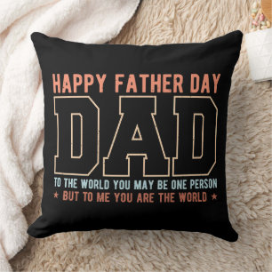 Dad, du bist die Welt Zitat Kissen