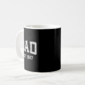 Dad Est 1987 Dad D Fathers Day Ized Kaffeetasse (Vorderseite Links)