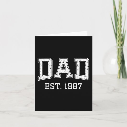 Dad Est 1987 Dad D Fathers Day Ized  Karte (Vorderseite)