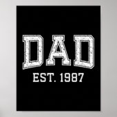 Dad Est 1987 Dad D Fathers Day Ized  Poster (Vorne)