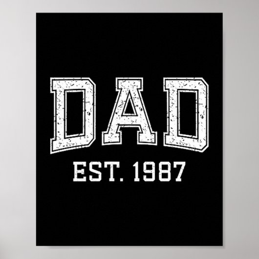 Dad Est 1987 Dad D Fathers Day Ized  Poster (Vorne)