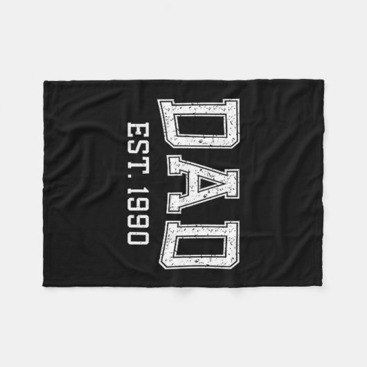 Dad Est 1990 Dad D Fathers Day Ized  Fleecedecke (Vorderseite (Horizontal))