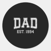 Dad Est 1994 Dad D Fathers Day Ized  Runder Aufkleber (Vorderseite)