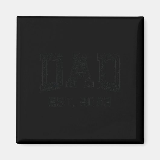 Dad Est 2003 Dad D Husband Father Grandpa  Magnet (Vorne)