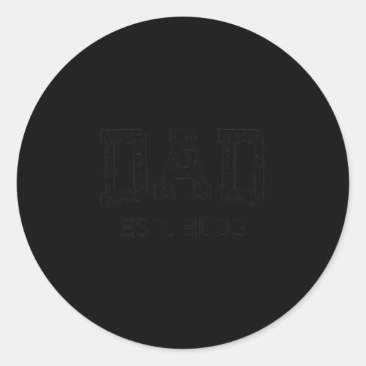 Dad Est 2003 Dad D Husband Father Grandpa  Runder Aufkleber (Vorderseite)