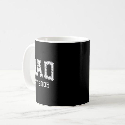 Dad Est 2005 Dad D Fathers Day Ized  Kaffeetasse (Vorderseite Links)