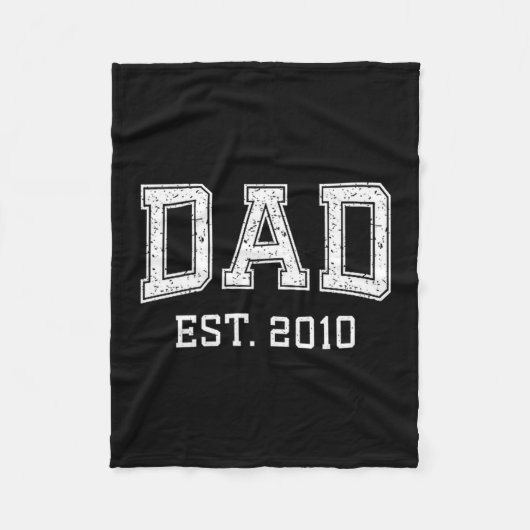 Dad Est 2010 Dad D Fathers Day Ized Fleecedecke (Vorderseite)