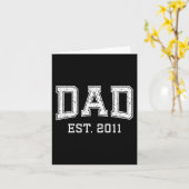 Dad Est 2011 Dad D Fathers Day Ized  Karte (Gelbe Blume)
