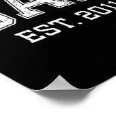 Dad Est 2011 Dad D Fathers Day Ized  Poster (Ecke)