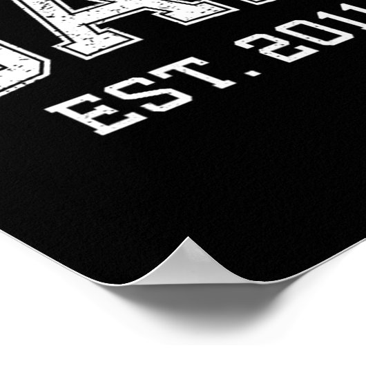 Dad Est 2011 Dad D Fathers Day Ized  Poster (Ecke)