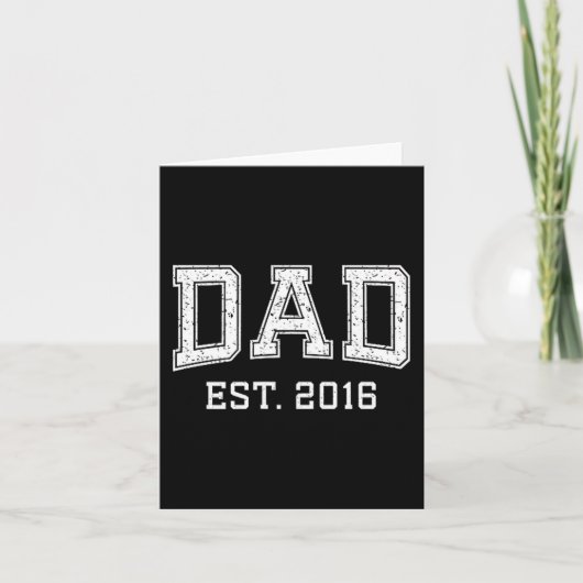 Dad Est 2016 Dad D Fathers Day Ized  Karte (Vorderseite)