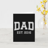 Dad Est 2016 Dad D Fathers Day Ized  Karte (Gelbe Blume)