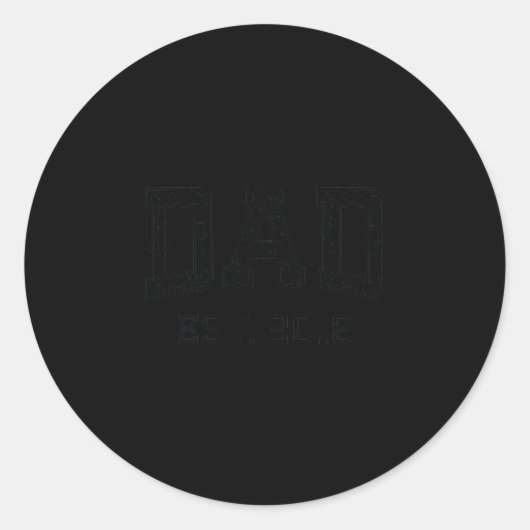 Dad Est 2018 Dad D Husband Father Grandpa  Runder Aufkleber (Vorderseite)