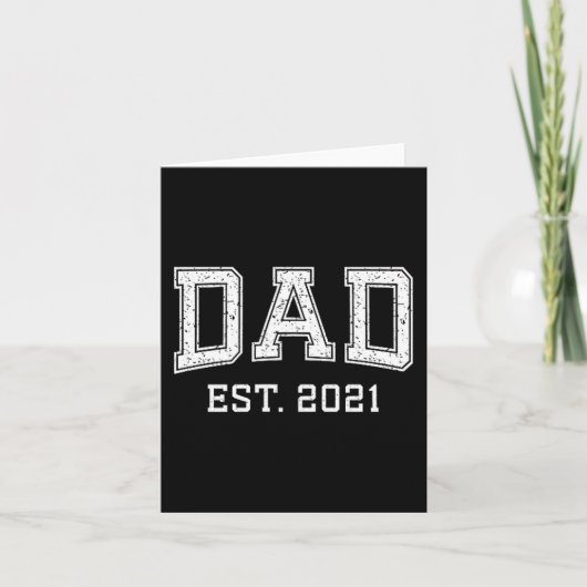 Dad Est 2021 Dad D Fathers Day Ized Karte (Vorderseite)