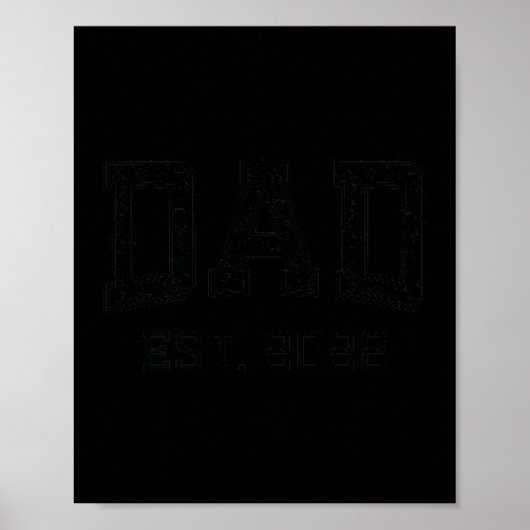 Dad Est 2022 D Fathers Day New Dad Husband  Poster (Vorne)