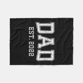 Dad Est 2022 Dad D Fathers Day Ized  Fleecedecke (Vorderseite (Horizontal))