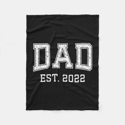 Dad Est 2022 Dad D Fathers Day Ized  Fleecedecke (Vorderseite)