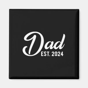 Dad Est 2024 Erster Vatertag 2024 Befördert zu Da Magnet