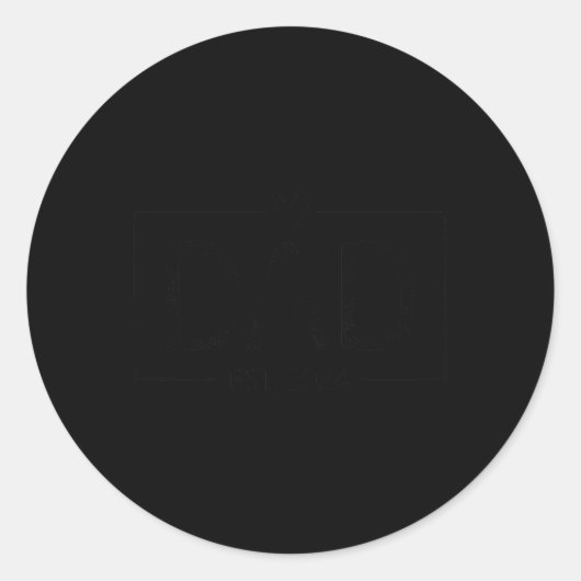 Dad Est. 2024 Expect Baby 2024, Father 2024 New Da Runder Aufkleber (Vorderseite)