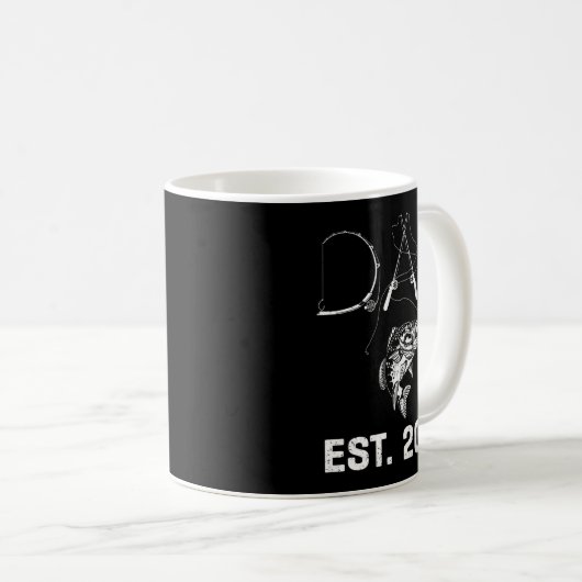 Dad Est 2025 Fishing Dad To Be New Baby Daddy Fath Kaffeetasse (VorderseiteRechts)