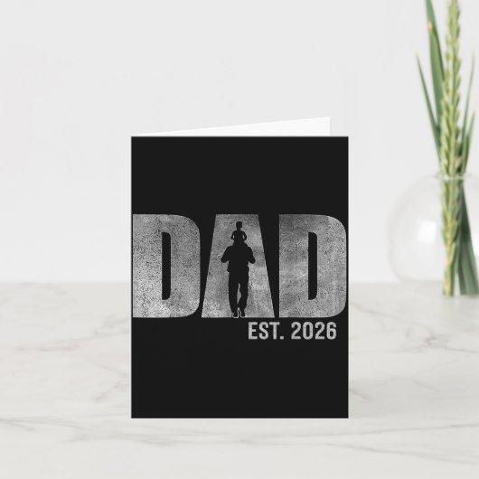 Dad Est. 2026 Father 2026 Loading New Dad 2026 Karte (Vorderseite)