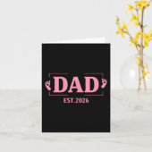 Dad Est. 2026 Logo Daddy 2026 Soon To Be New Dad 2 Karte (Gelbe Blume)
