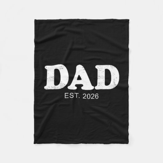 Dad Est. 2026 Logo Father 2026 Loading New Dad 202 Fleecedecke (Vorderseite)