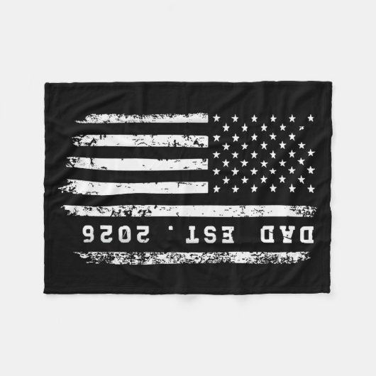 Dad Est. 2026 Promoted To Dad Est 2026 Father 2026 Fleecedecke (Vorderseite (Horizontal))