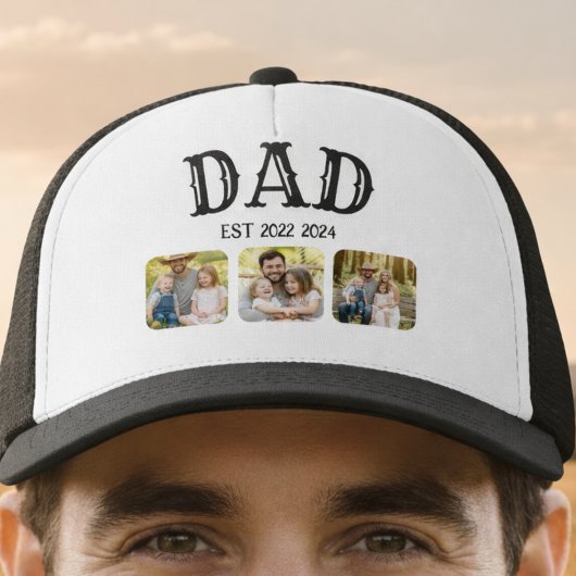 Dad Est 3 Foto Truckerkappe
