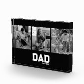 Dad Est 3 Photo Black & White Year Father's Day  Fotoblock (Rechts)