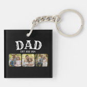 Dad Est 3 Photo Schlüsselanhänger (Rückseite)