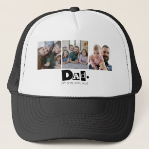Dad Est Benutzerdefiniertes Jahr 3 Kinder Foto Col Truckerkappe